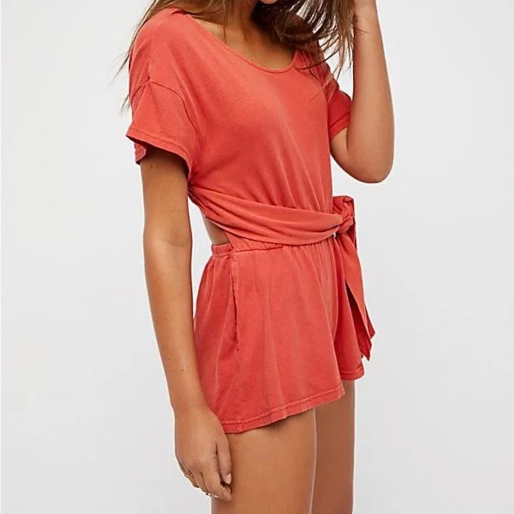 Free People Rust Romper